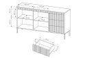 Изображение 7 - Комод Perfect Home Сенсо / Senso 2-дверный с 3 ящиками 153 см, черный