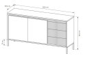 Изображение 6 - Комод Perfect Home Сенсо / Senso 2-дверный с 3 ящиками 153 см, черный