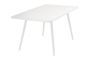 Фото Стол обеденный Новый Стиль Кейси / Casey H18 120x80 см раскладной, белый / белые ножки