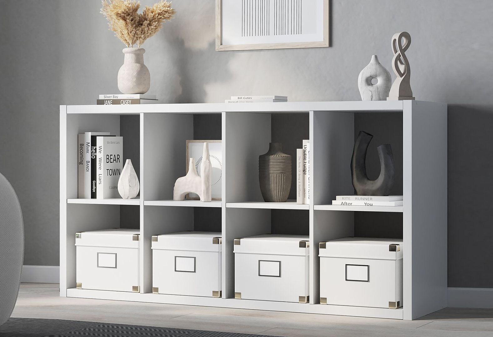 Фото 3 - Стелаж на 8 комірки Kredens furniture Vira / Віра-0002 76 см білий
