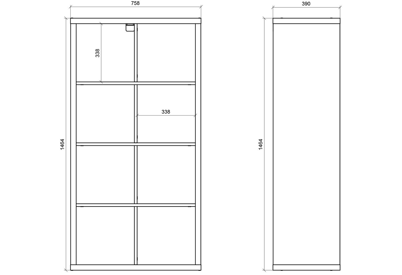 Фото 4 - Стелаж на 8 комірки Kredens furniture Vira / Віра-0002 76 см білий