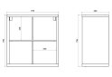 Image 4 - Стелаж на 4 комірки Kredens furniture Vira / Віра-0004 76 см білий