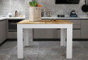 Фото 3 - Столовый стол Doros Флинт раскладной 120 см, белый / дуб артизан