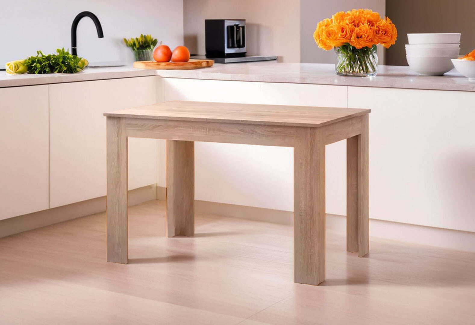 Фото 2 - Столовый стол Doros Флинт раскладной 120 см, дуб сонома