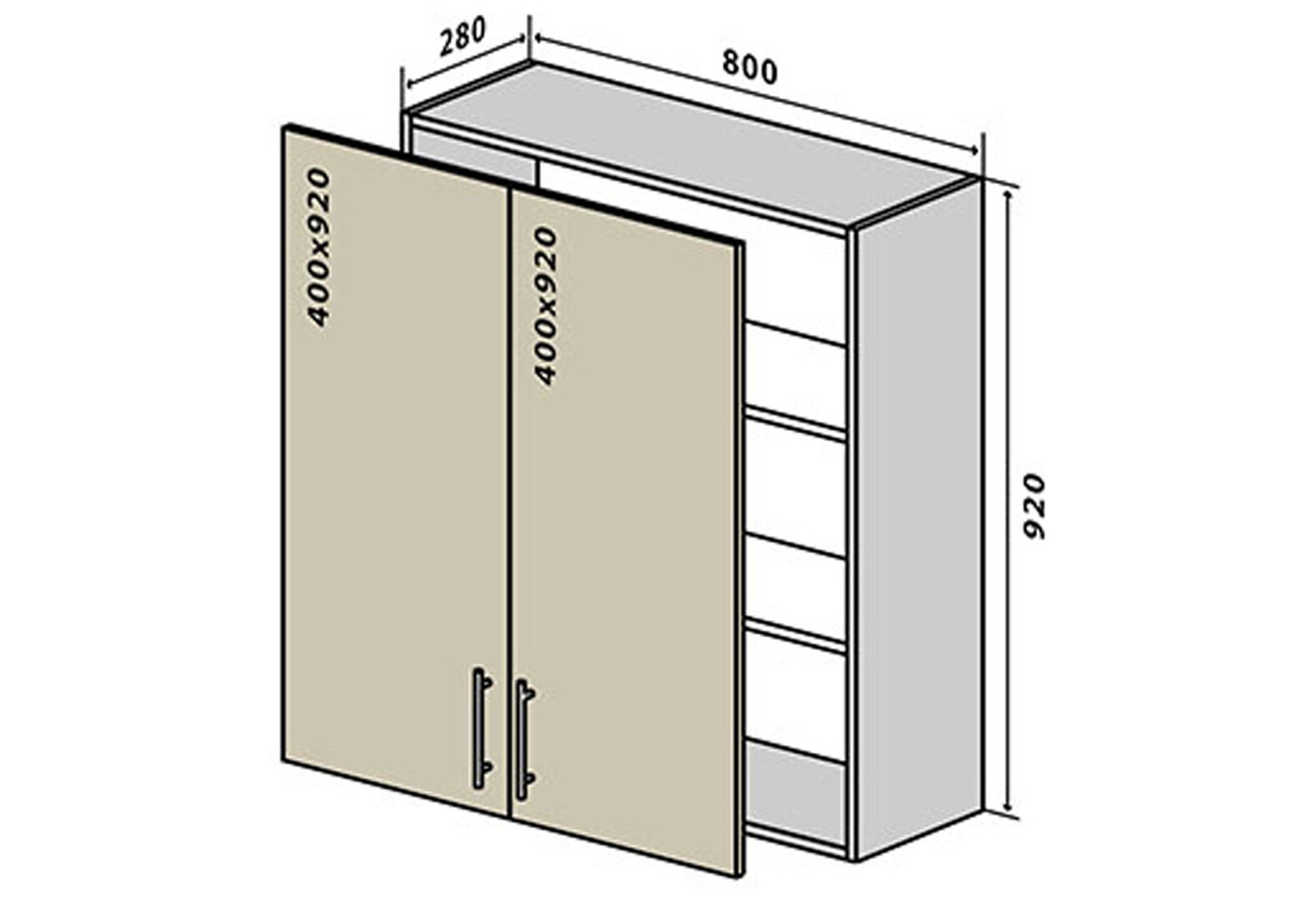 Фото 1 - В48 Тумба 2Д 80 ГаМа / GaMa Вип-Мастер