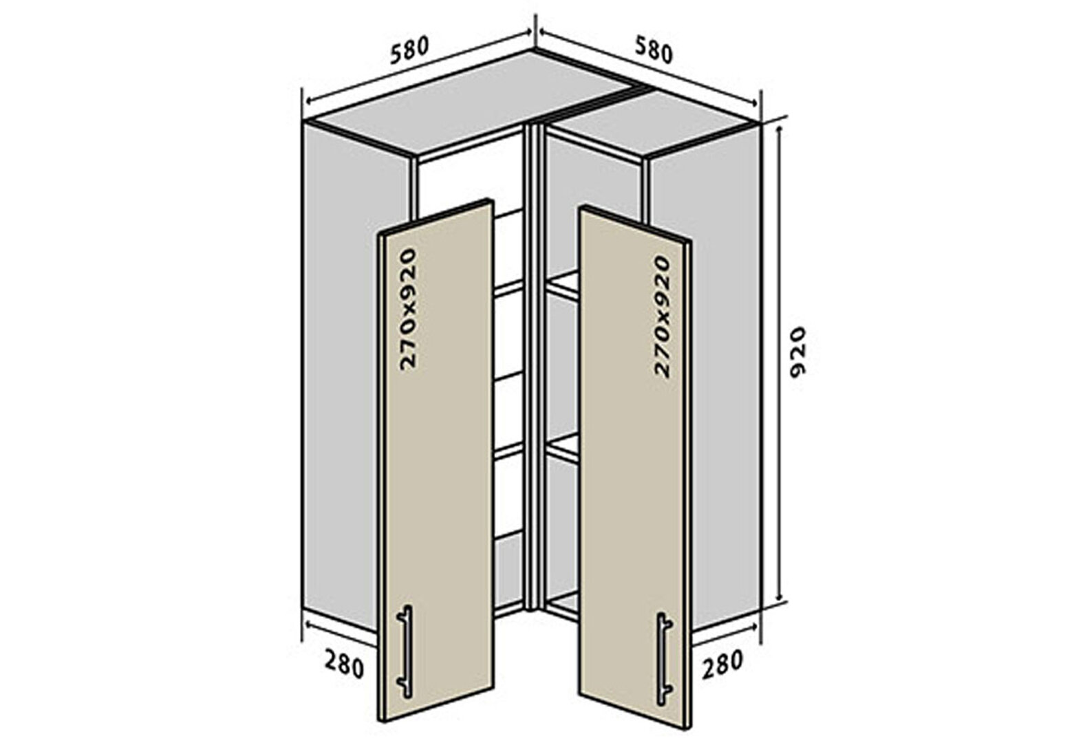 Фото 1 - В58 Тумба угловая 58 ГаМа / GaMa Вип-Мастер