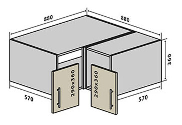 Фото В80 Тумба угловая 88 ГаМа / GaMa Вип-Мастер