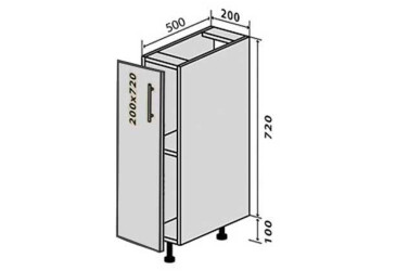 Фото Н1 Полки + фасад петли 200х720