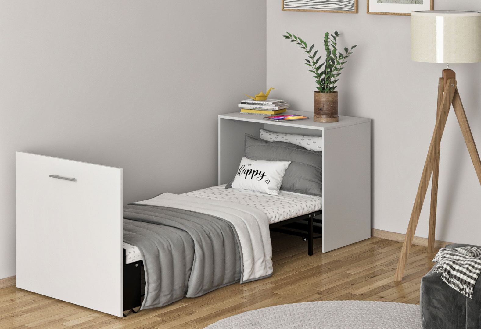 Фото 2 - Кровать-трансформер Knap Knap Sirim / Сирим (2 в 1) 80х200 см, белый