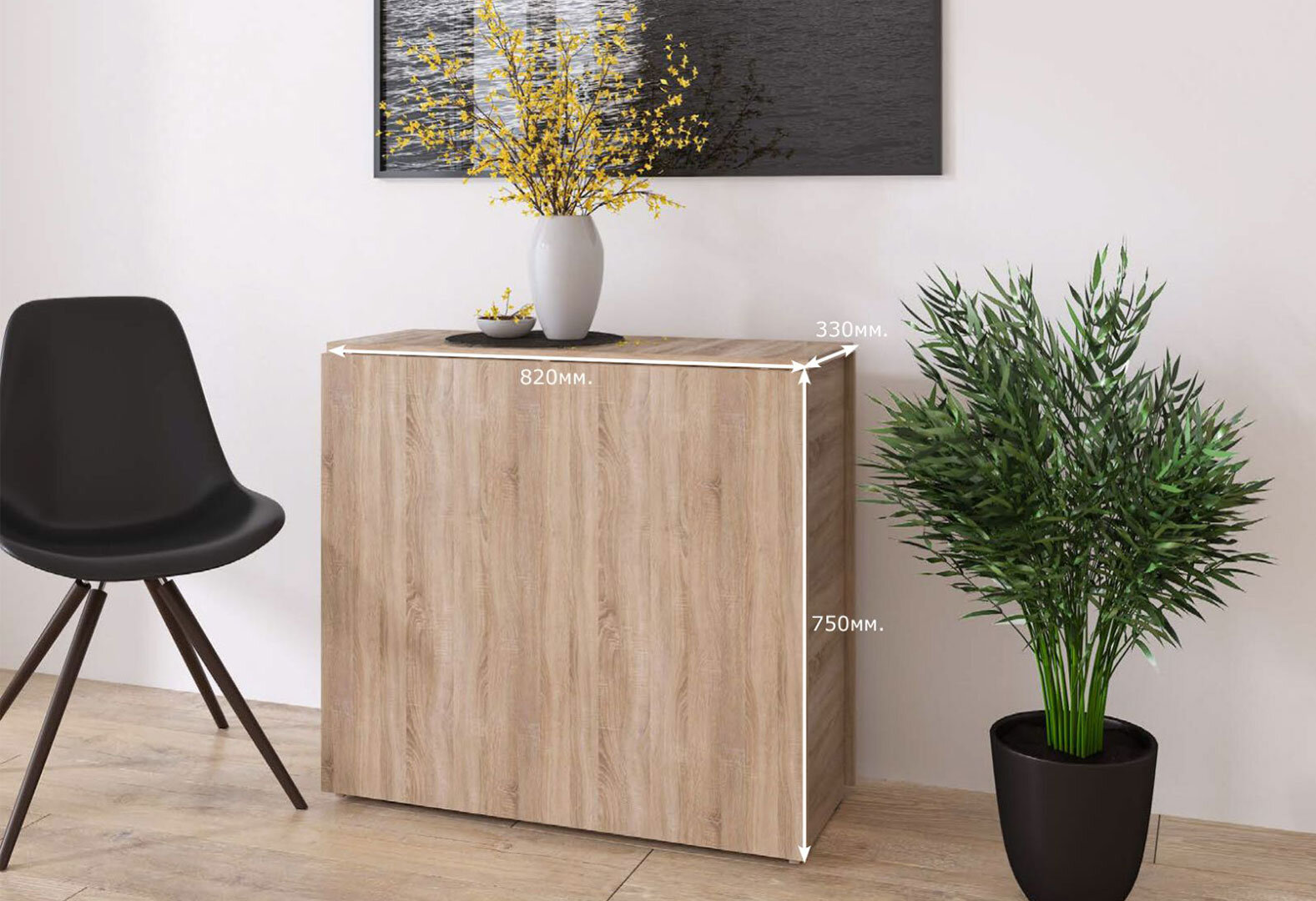 Фото 6 - Стіл-тумба 4 Kredens furniture 33/174 см дуб сонома