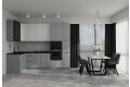 Фото 2 - Угловая кухня Диплос / Diplos Blum 1.6х2.8 Мебель Стар, металлик / серый глянец, белый глянец