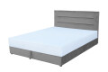 Фото 2 - Ліжко-подіум Vika Горизонт 160х200 см підйомне, матрац жакард, незалежний блок, сірий 