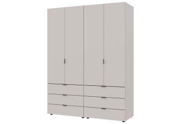 Фото Шафа Doros Гелар 2+2 ДСП 4-дверна з 6 шухлядами 155 см Кашемір