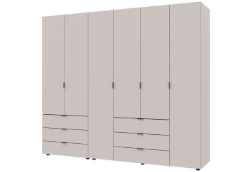 Фото Шафа Doros Гелар 2+4 ДСП 6-дверна з 6 шухлядами 233 см Кашемір