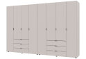 Image 1 - Шкаф Doros Гелар 4+4 ДСП 8-дверный с 6 ящиками 310 см Кашемир