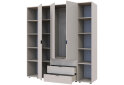 Image 5 - Шкаф Doros Гелар ДСП 3-дверная с 3 ящиками и 2 этажерками 192,6 см Кашемир