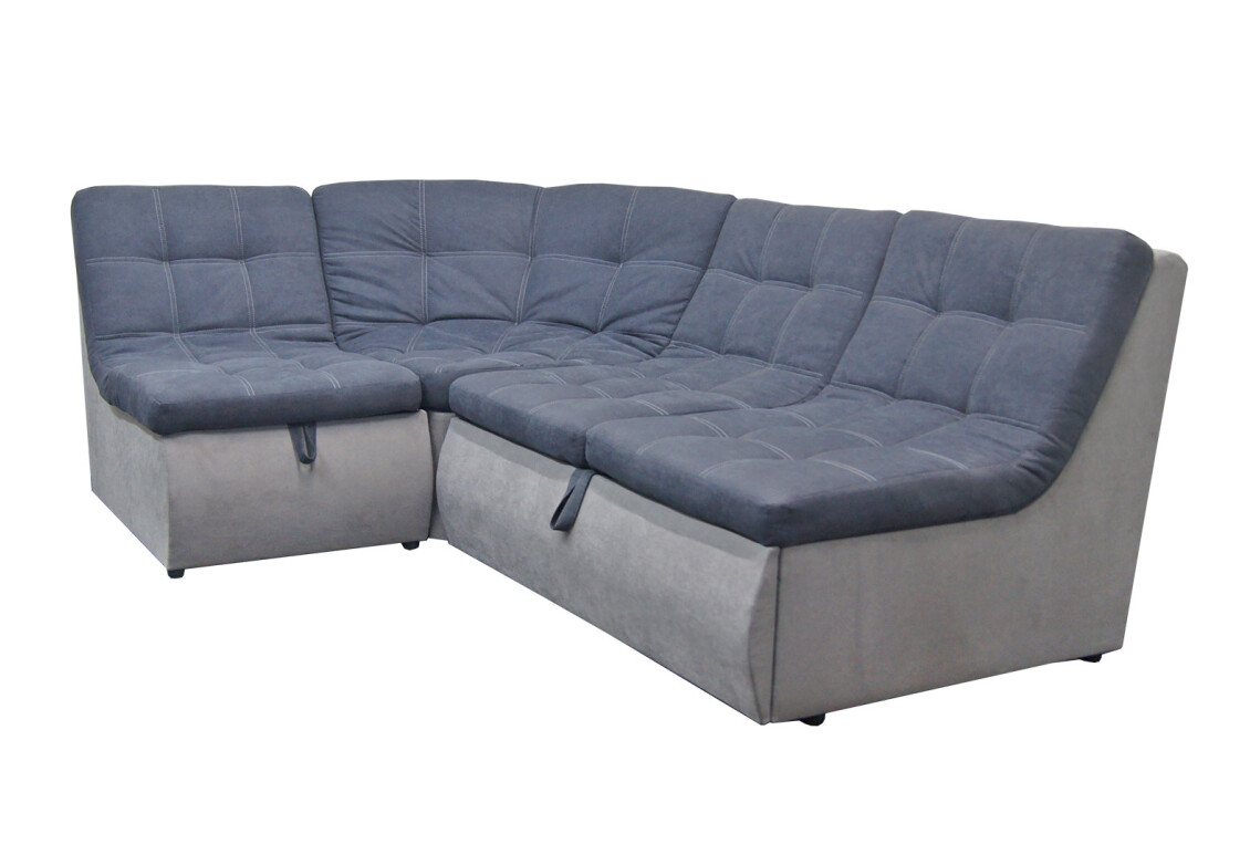 Фото Мягкий уголок Вика Комфорт New 252x180 см темно-серый с серым