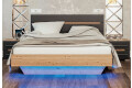 Фото 2 - Ліжко Світ Меблів Бянко з підсвіткою + вклад і матрац, 160х200 см, артизан / графіт