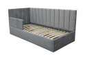 Фото 3 - Ліжко-подіум Vika Перлина New підйомне + бортик, збірка ліва, 90х200 см, темно-сіре