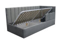 Image 4 - Кровать-подиум Вика Пэрлына New подъемная + бортик, сборка правая, 90х200 см, темно-серая