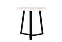 Фото 2 - Стол обеденный Новый Стиль Calipso black (36) D800 80x80 см, белый