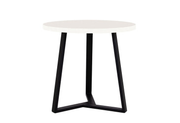 Фото Стол обеденный Новый Стиль Calipso black (36) D800 80x80 см, белый