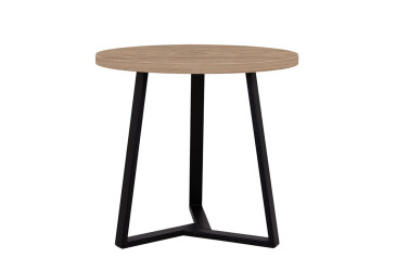 Фото Стол обеденный Новый Стиль Calipso black (36) D800 80x80 см, вяз благородный