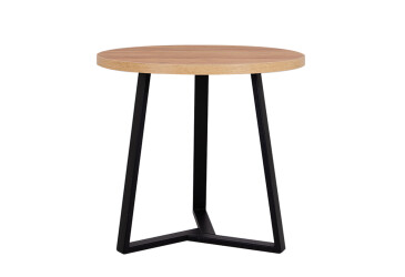 Фото Стол обеденный Новый Стиль Calipso black (36) D800 80x80 см, дуб золотой