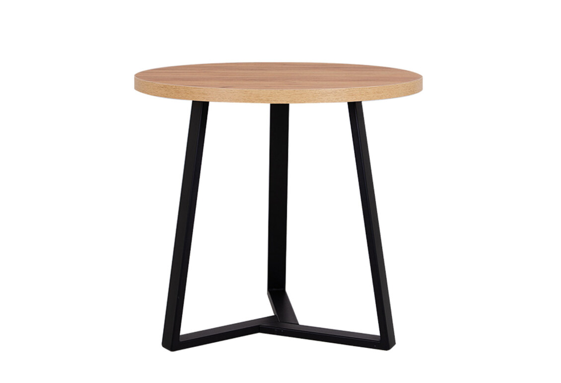 Фото Стол обеденный Новый Стиль Calipso black (36) D800 80x80 см, дуб золотой