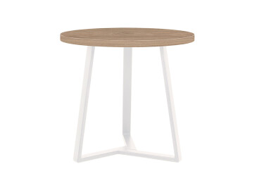 Фото Стол обеденный Новый Стиль Calipso white (36) D800 80x80 см, вяз благородный