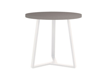 Фото Стол обеденный Новый Стиль Calipso white (36) D800 80x80 см, серый шифер