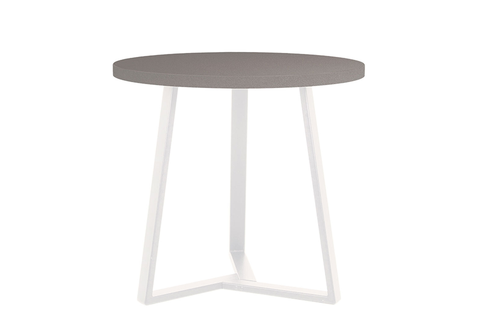 Фото 1 - Стол обеденный Новый Стиль Calipso white (36) D800 80x80 см, серый шифер