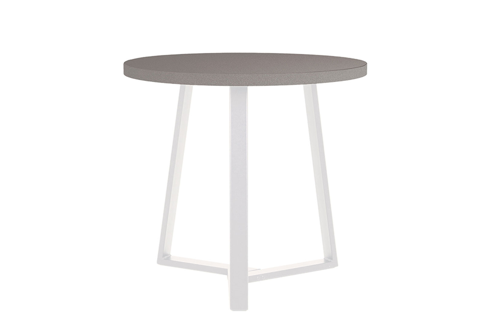 Фото 2 - Стол обеденный Новый Стиль Calipso white (36) D800 80x80 см, серый шифер