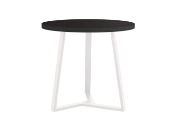 Фото Стол обеденный Новый Стиль Calipso white (36) D800 80x80 см, черный