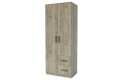 Фото 1 - Шкаф Garant Simple / Симпл 2-дверная с 2 ящиками 80 см дуб крафт серый