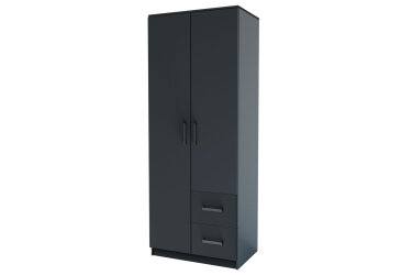 Image Шафа Garant Simple / Сімпл 2-дверна з 2 шухлядами 80 см сірий графіт