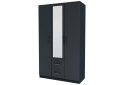 Image 1 - Шафа Garant Simple / Сімпл 3-дверна з 2 шухлядами та дзеркалом 120 см, сірий графіт