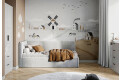 Фото 3 - Ліжко MiroMark Хеппі з матрацом Софія Нью 90х200 см підйомне, світло-сіре