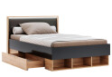 Фото 3 - Ліжко MiroMark Луна Джуніор із вкладом та матрацом Софія Нью 120х200 см з шухлядами, лава/дуб крафт