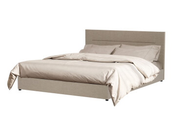 Фото Ліжко-подіум Vika Горизонт з матрацом Софія Нью 160х200 см газ.підйомний механізм і ламелі, беж