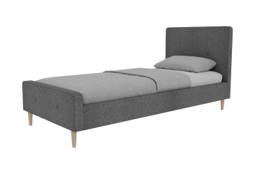 Фото Ліжко Vika Валенсія з матрацом Софія Нью 90х200 см темно-сірий