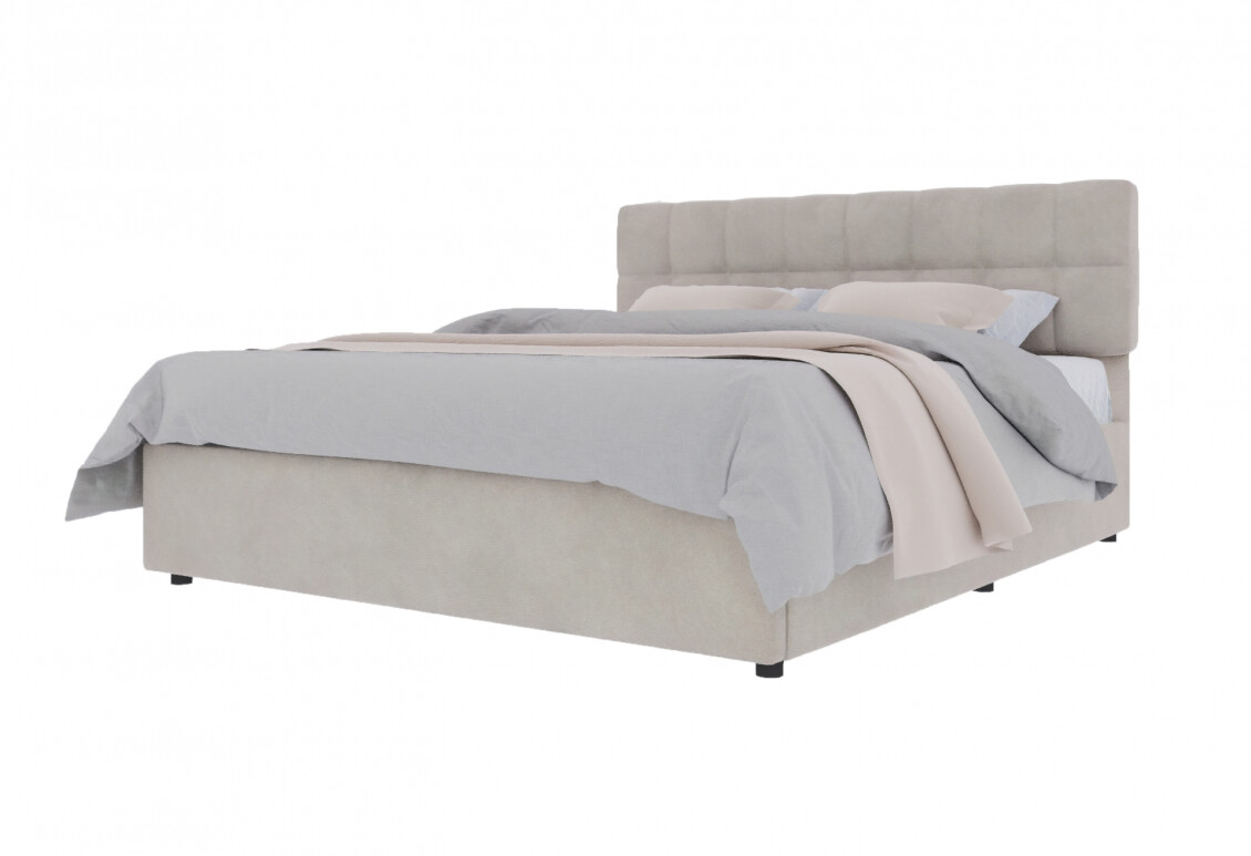 Фото Кровать-подиум UMa Тринити с матрасом София Нью 160х200 см подъемная, бежевое (Fancy 11)