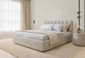 Фото 4 - Кровать-подиум UMa Монро с матрасом София Нью 180х200 см подъемная, светло-бежевое (Fancy 06)