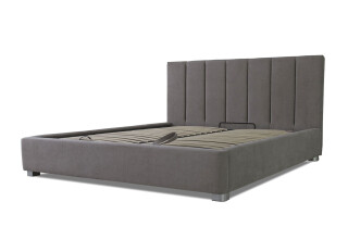 Фото Ліжко Eurosof Біатріс 180х200 см з нішею та металопідйомником, сірий