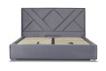 Фото 2 - Ліжко Eurosof Олівія 160х200 см з нішею та металопідйомником, сірий