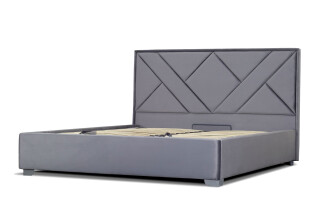 Фото Ліжко Eurosof Олівія 160х200 см з нішею та металопідйомником, сірий