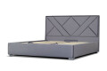 Фото 1 - Ліжко Eurosof Олівія 160х200 см з нішею та металопідйомником, сірий