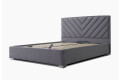 Фото 1 - Ліжко Eurosof Тіффані 160х200 см з нішею та металопідйомником, сірий