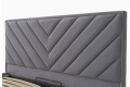 Фото 5 - Ліжко Eurosof Тіффані 160х200 см з нішею та металопідйомником, сірий