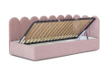 Фото 2 - Ліжко Eurosof Емелі 90х200 см з нішею та металопідйомником, рожевий